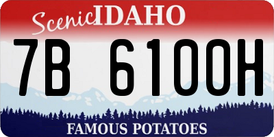 ID license plate 7B6100H