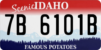 ID license plate 7B6101B