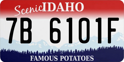 ID license plate 7B6101F
