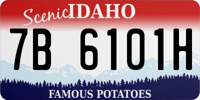 ID license plate 7B6101H