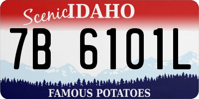 ID license plate 7B6101L