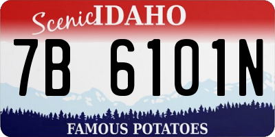 ID license plate 7B6101N