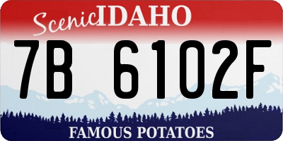 ID license plate 7B6102F