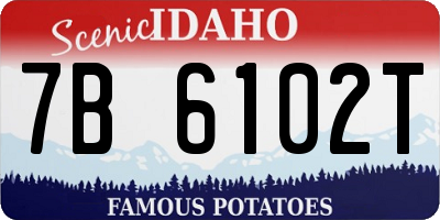 ID license plate 7B6102T