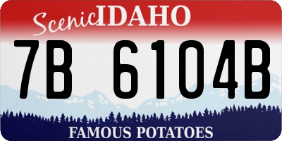 ID license plate 7B6104B