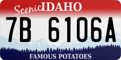 ID license plate 7B6106A