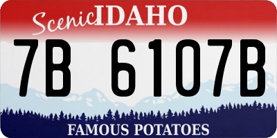ID license plate 7B6107B