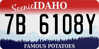ID license plate 7B6108Y