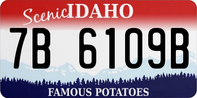 ID license plate 7B6109B