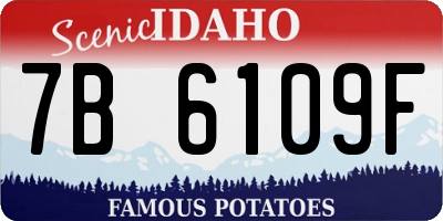 ID license plate 7B6109F