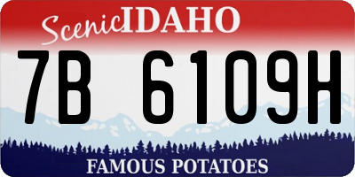 ID license plate 7B6109H