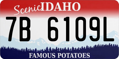 ID license plate 7B6109L