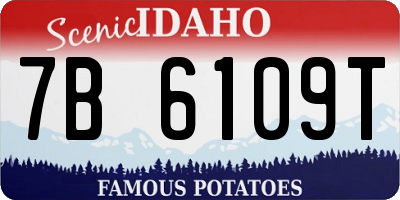 ID license plate 7B6109T