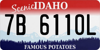 ID license plate 7B6110L