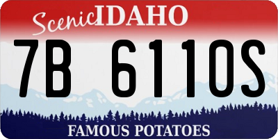 ID license plate 7B6110S