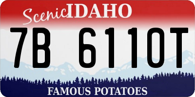 ID license plate 7B6110T
