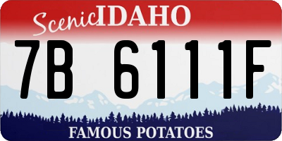 ID license plate 7B6111F