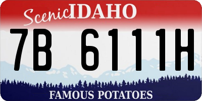 ID license plate 7B6111H