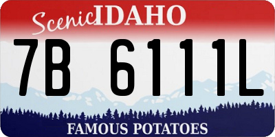 ID license plate 7B6111L