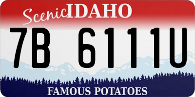 ID license plate 7B6111U