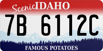 ID license plate 7B6112C