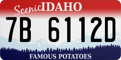 ID license plate 7B6112D