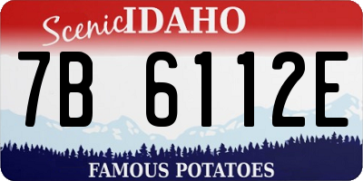 ID license plate 7B6112E
