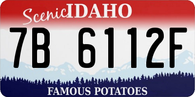 ID license plate 7B6112F