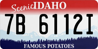 ID license plate 7B6112I
