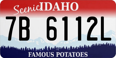 ID license plate 7B6112L
