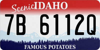 ID license plate 7B6112Q