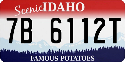 ID license plate 7B6112T