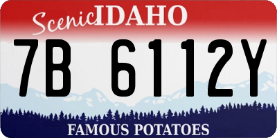 ID license plate 7B6112Y