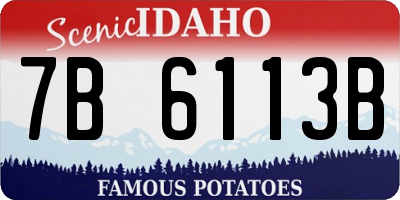 ID license plate 7B6113B