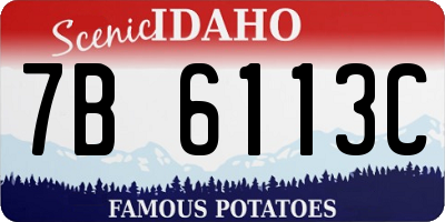ID license plate 7B6113C