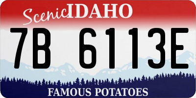 ID license plate 7B6113E