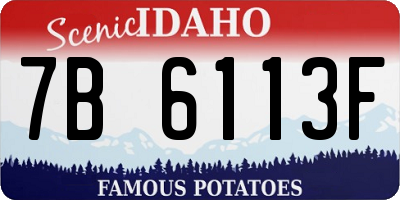 ID license plate 7B6113F