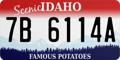 ID license plate 7B6114A