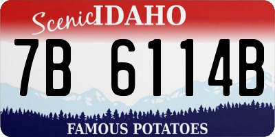 ID license plate 7B6114B