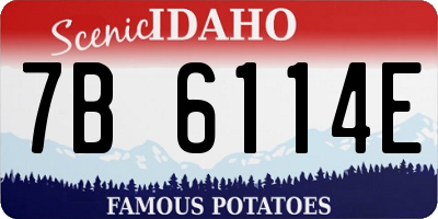 ID license plate 7B6114E