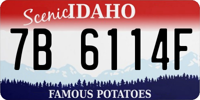 ID license plate 7B6114F