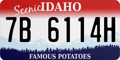 ID license plate 7B6114H