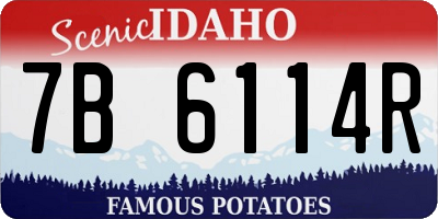 ID license plate 7B6114R
