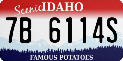 ID license plate 7B6114S