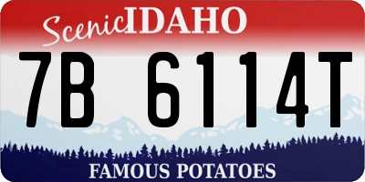 ID license plate 7B6114T