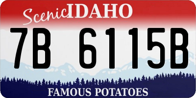 ID license plate 7B6115B
