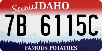 ID license plate 7B6115C