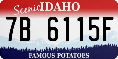ID license plate 7B6115F
