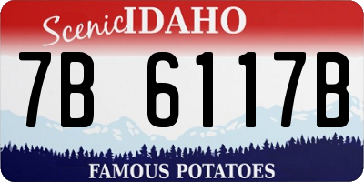 ID license plate 7B6117B
