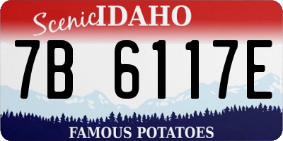 ID license plate 7B6117E